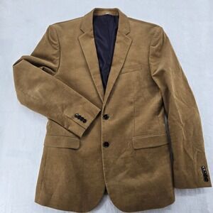 Express Blazer Mens 40R Blazer Brown Extra Slim Corduroy Sport Coat 029390044